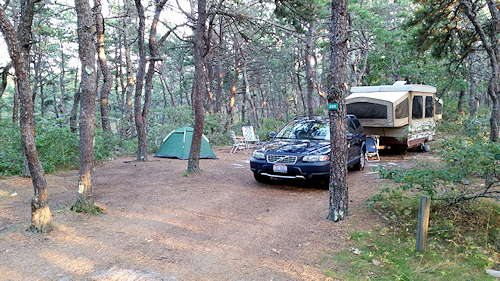 secluded pop-up trailer campsites are also available at North of Highland for Cape Cod camping