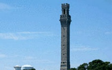 Cape Cod Attractions: photo of Pilgrim Monument rising high above Provincetown's shopping