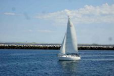 photo Watching Sailboats in the Harbors on Cape Cod during Truro and Provincetown camping trips
